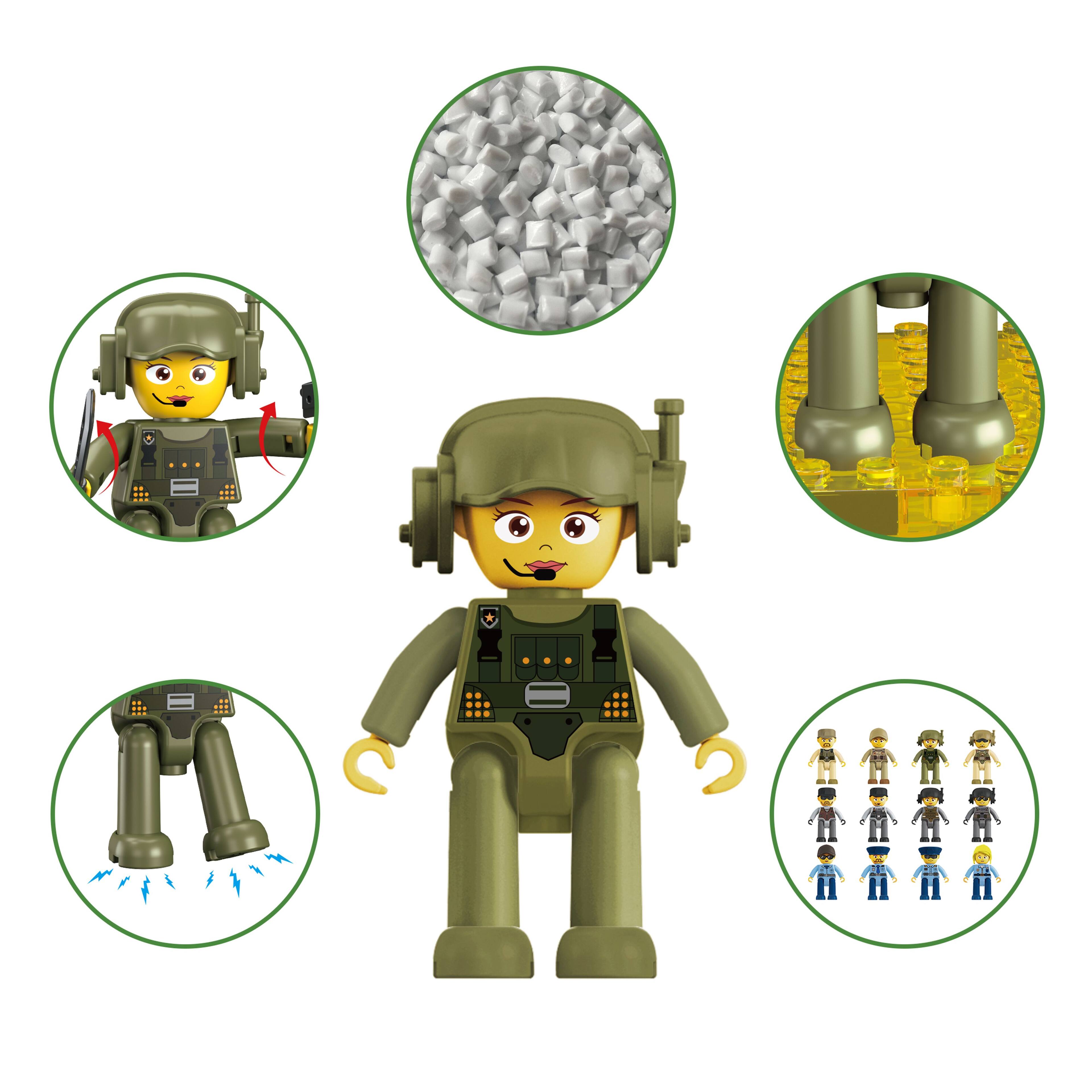 Alt View 3. PicassoTiles - PicassoTiles Magnetic Action Figures Law Enforcement Character Set, Building Block Tiles Magnet Expansion Pack Toys.