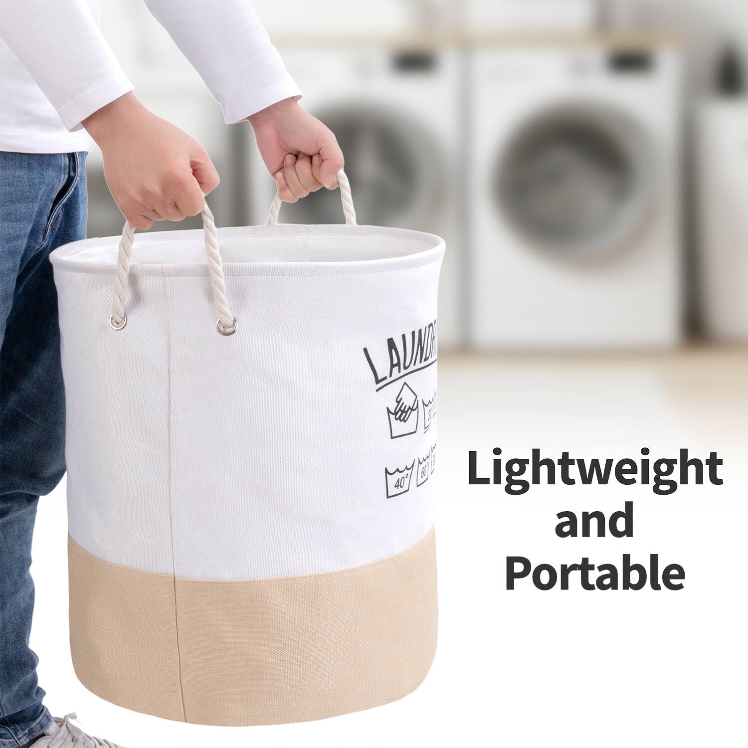 LAUNDRY  
40°

Lightweight and Portable