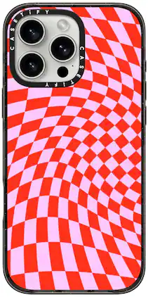 CASETiFY - Impact Case with MagSafe for Apple iPhone 16 Pro Max - Strawberry Checkers