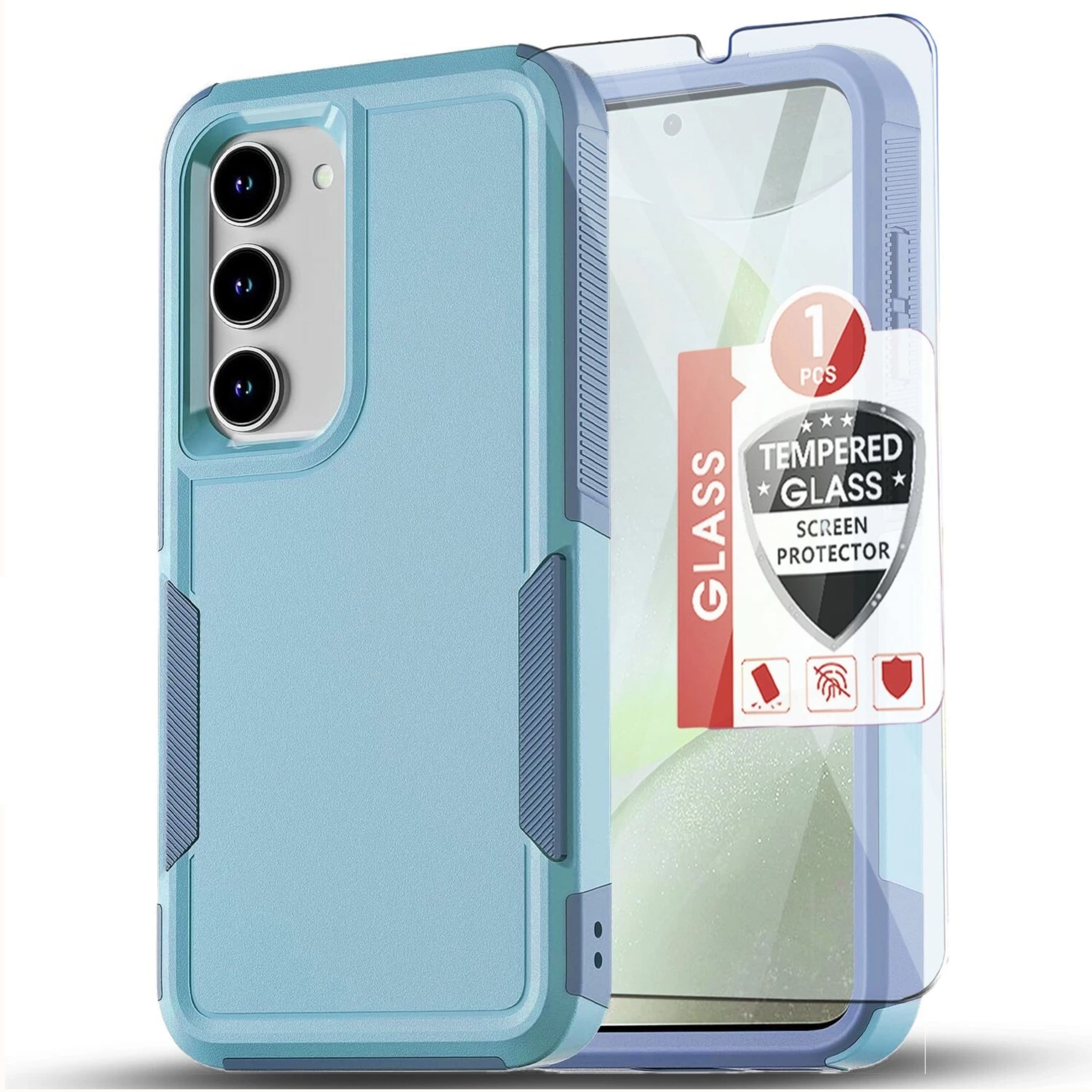 Kitcheniva - Tough Armor Protective Cover With Tempered Glass For Samsung Galaxy A15 5G - Teal price history on PriceWatchPro