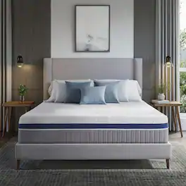 Boyd Sleep - 12" izone Adjustable Smart Bed - Lumbar Support Air Chambers and Customizable Firmness – Gellux Cooling Latex - Gray
