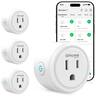 GHome Smart - 4-Pack WiFi Smart Plug, Alexa & Google Home, App Control & Timer, No Hub, 2.4GHz - White