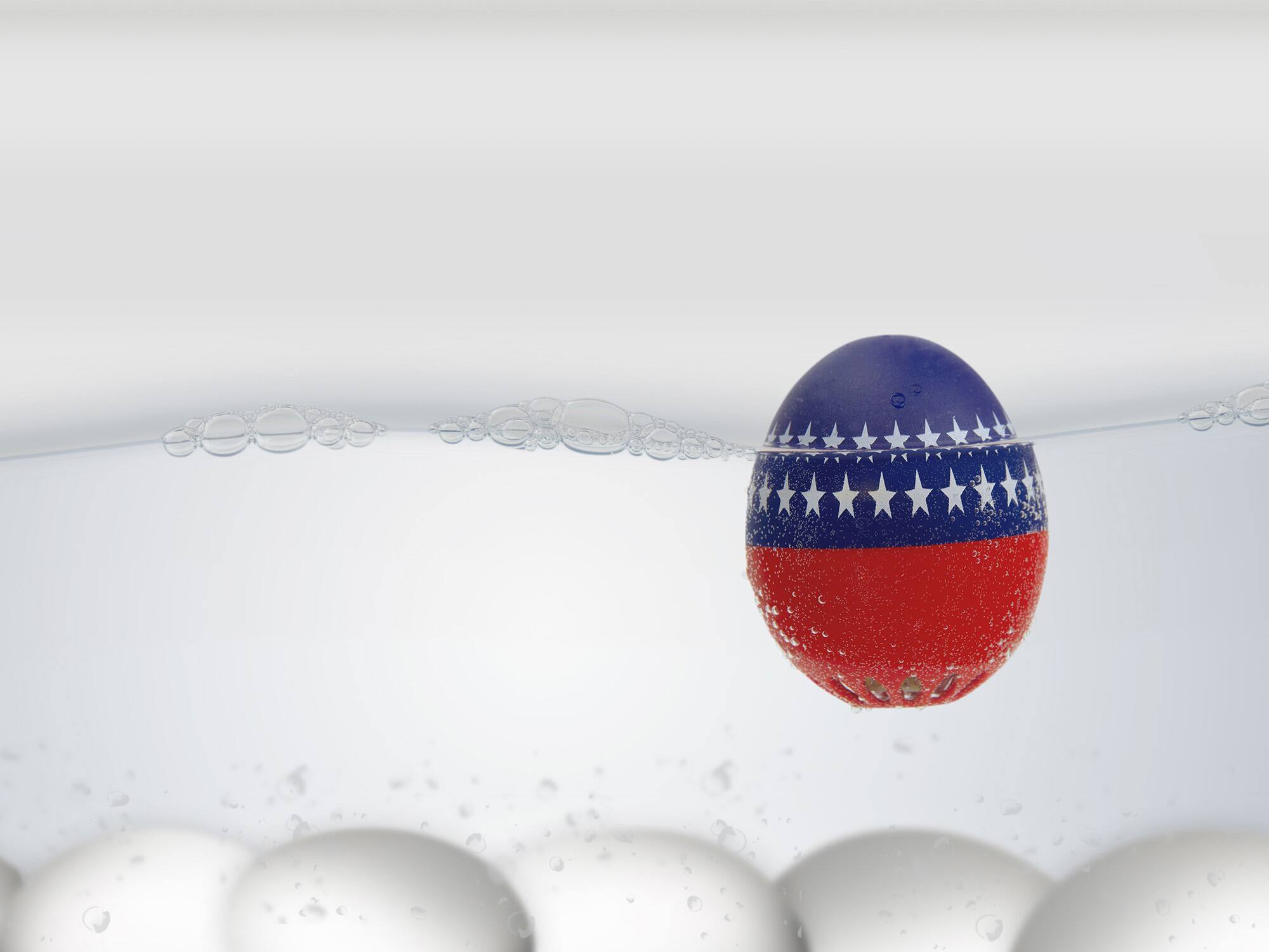 Alt View 4. BrainStream - Patriotic BeepEgg Singing and Floating Egg Timer for Boiled Eggs - Blue.