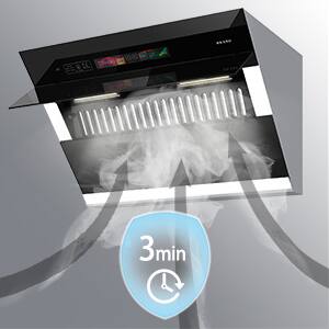 Alt View 1. COWLOWN - 36in 900 CFM Range Hood Voice Gesture Touch Side-Draft Under Cabinet Convertible - Black.