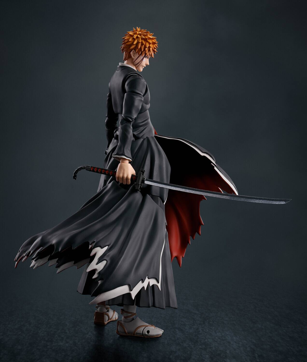 Alt View 1. Bandai - Tamashii Nations - Bleach - S.H.Figuarts - Ichigo Kurosaki (Getsuga Tensho) Action Figure   - Collectibles - Multicolor.