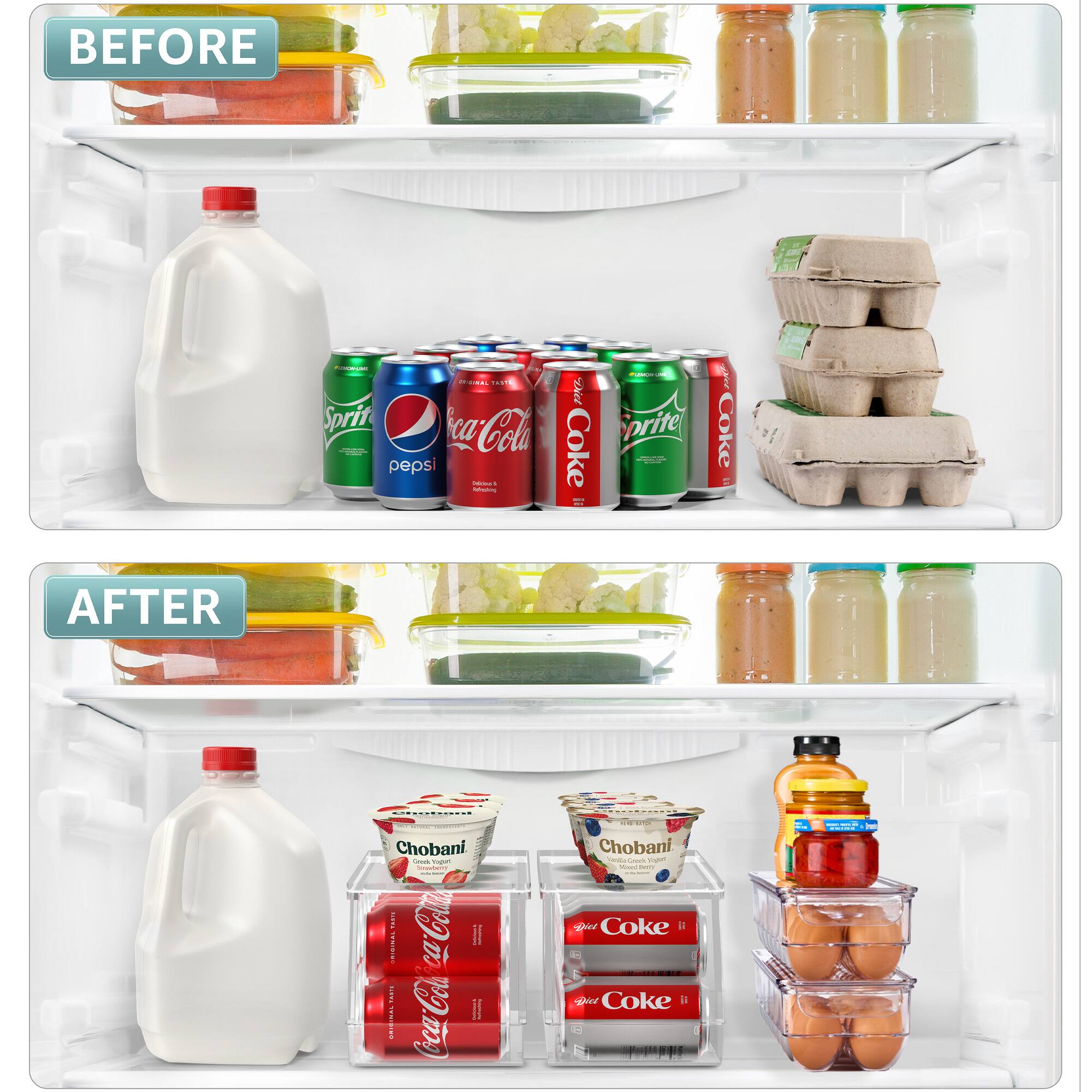 BEFORE

- 1
- Sprite
- Coca-Cola
- Pepsi

AFTER

- Chobani
- Coca-Cola
- Chobani
- Coca-Cola