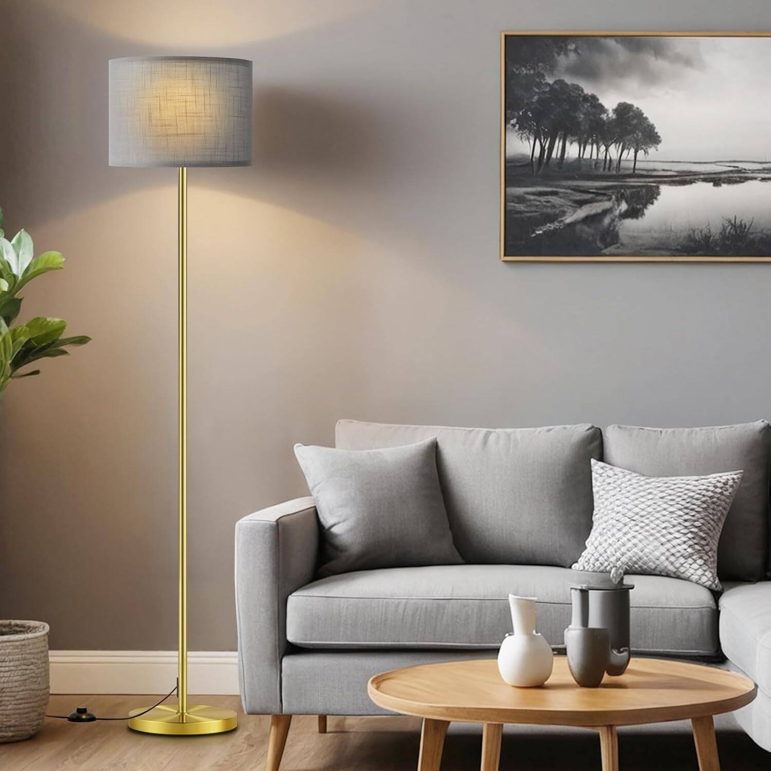 linengrey & brushed gold-60 "