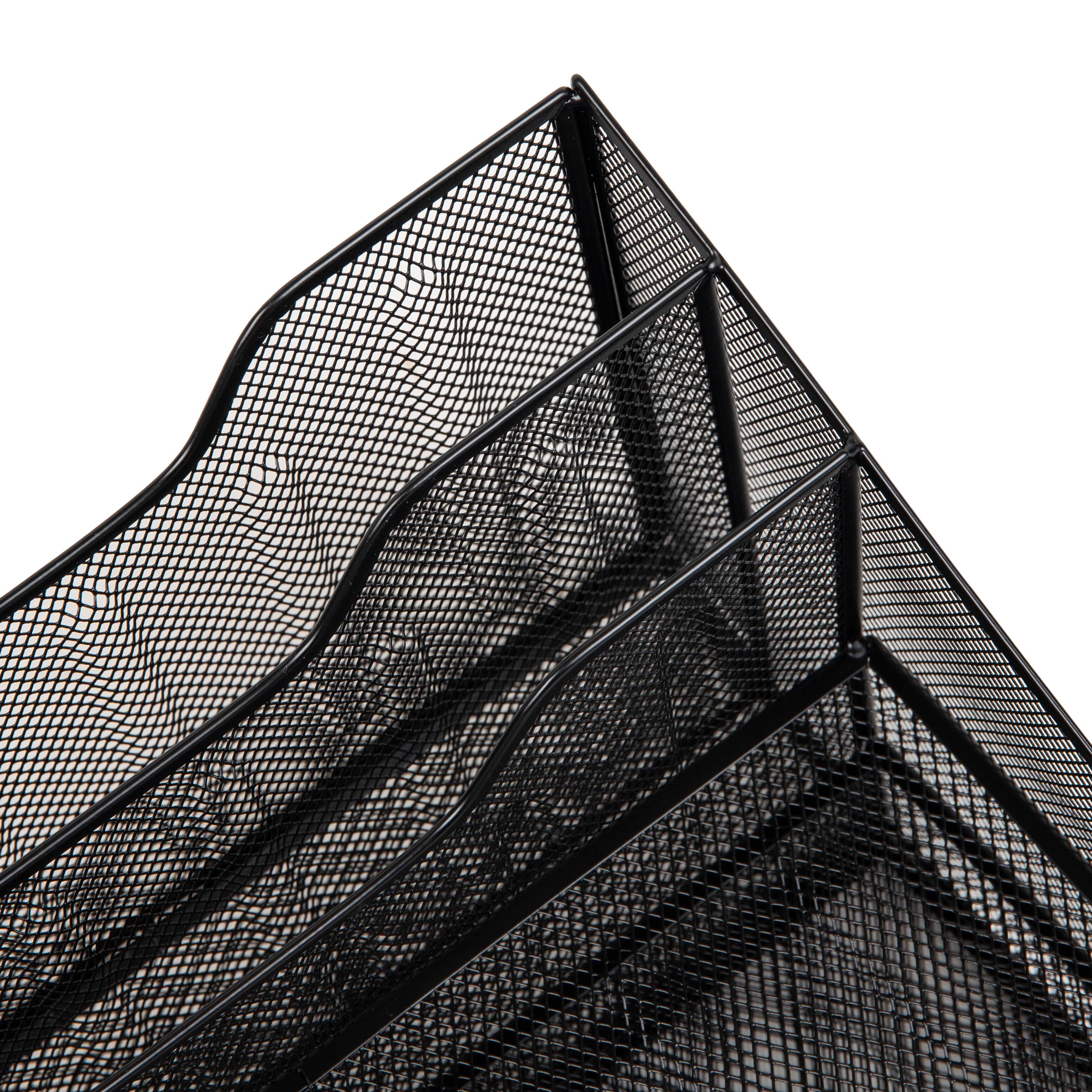 Alt View 13. Mind Reader - File Organizer, Set of 2, Desk Organizer, Storage, Paper Tray, Office, Metal Mesh, 12.5"L x 11.5"W x 9.5"H - Black.