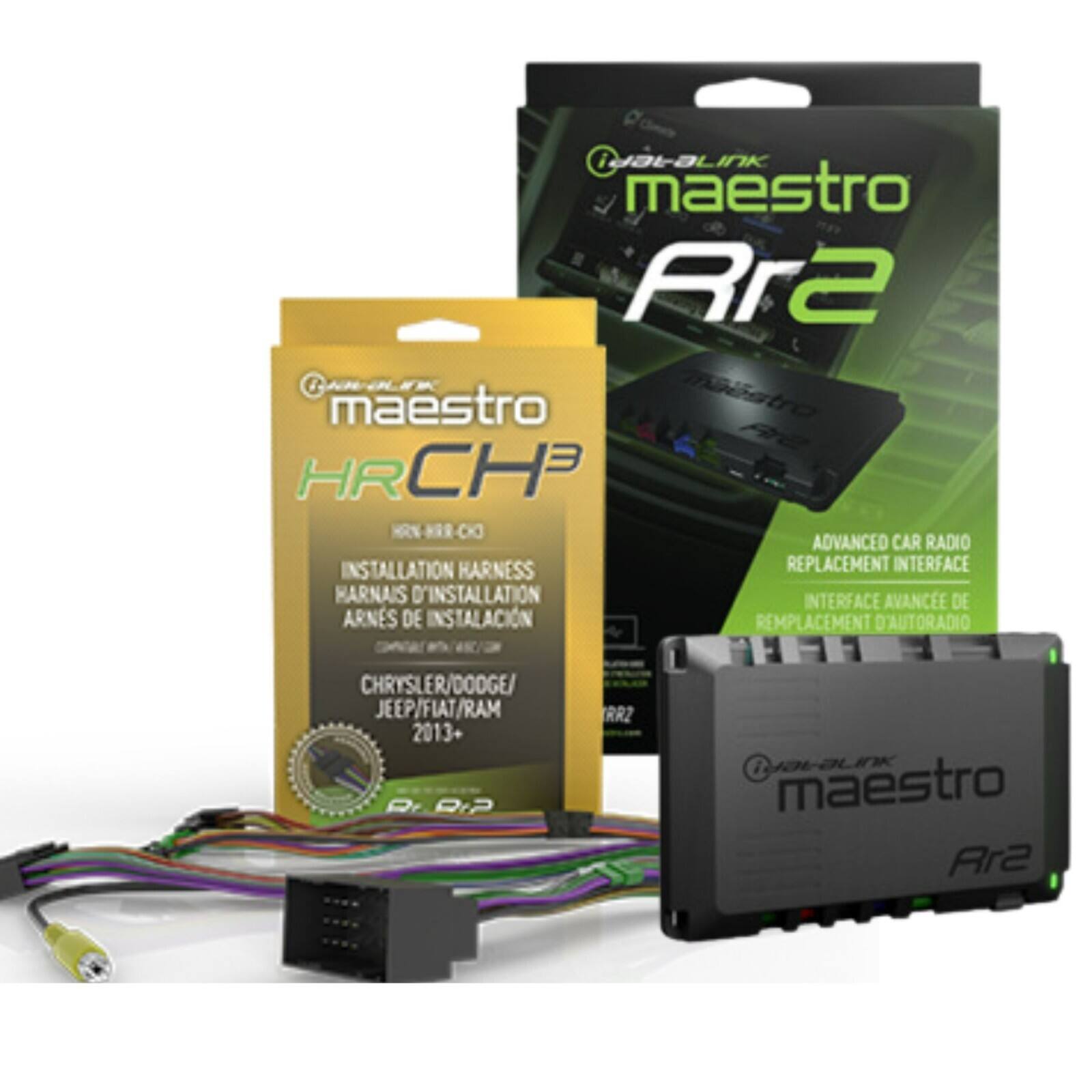 Cat-aLInK maestro Rr2 GAneNum R maestro HRCHP HRN-HRR-CK ADVANCED CAR RADIO INSTALLATION HARNESS REPLACEMENT INTERFACE HARNAIS D'INSTALLATION INTERFACE AVANCE DE ARNS DE INSTALACIÓN REMPLACEMENT D'AUTORADIO CHRYSLER/DOOGE/ JEEP/FIAT/RAM 2013+ Pr PIP RR2 @aom maestro Rr2