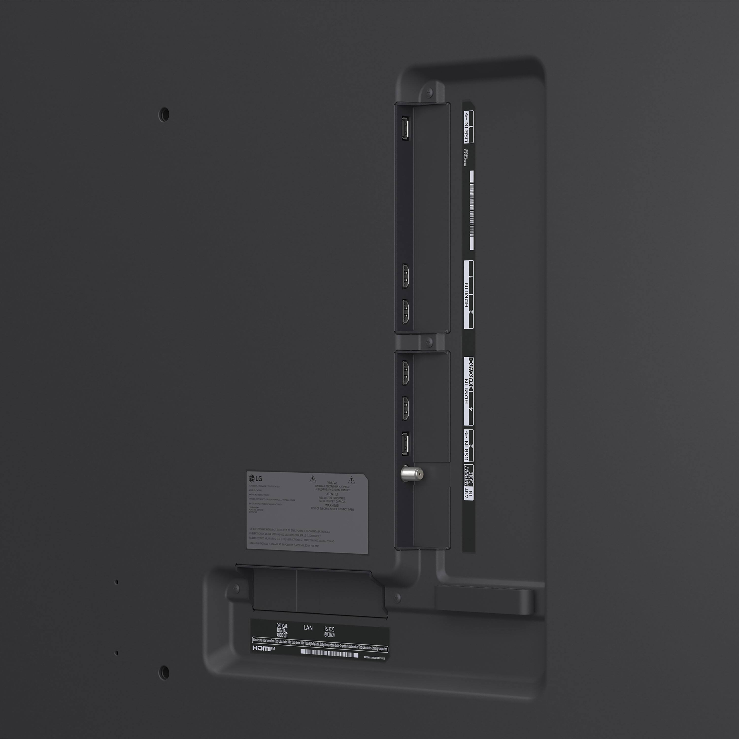 Sure, here is the corrected and grouped text from the image:

---

**LG**

**Model: 43UM7700**

**Power Input:**
- 100-240V ~ 50/60Hz 0.5A

**Specifications:**
- Screen Size: 43" Class
- Resolution: 3840 x 2160
- Refresh Rate: 120Hz
- Response Time: 1ms (GTG)
- Viewing Angle: 178° (Horizontal) / 178° (Vertical)
- Connectivity: HDMI x2, USB x2, LAN, Audio Out

**Certifications:**
- CE, FCC, IC, etc.

**Warranty:**
- 1 Year

**Additional Information:**
- Energy Consumption: 50W
- Dimensions: 978 x 578 x 110mm (W x H x D)
- Weight: 14.5kg

**HDMI:**
- HDMI 2.0, HDCP 2.2

**LAN:**
- 10/100/1000Mbps

