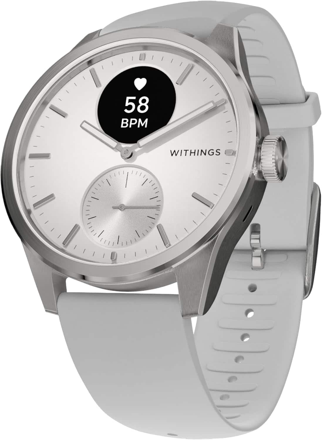 Withings - ScanWatch 2 - Heart Health Hybrid Smartwatch - 42mm - White - (2025)