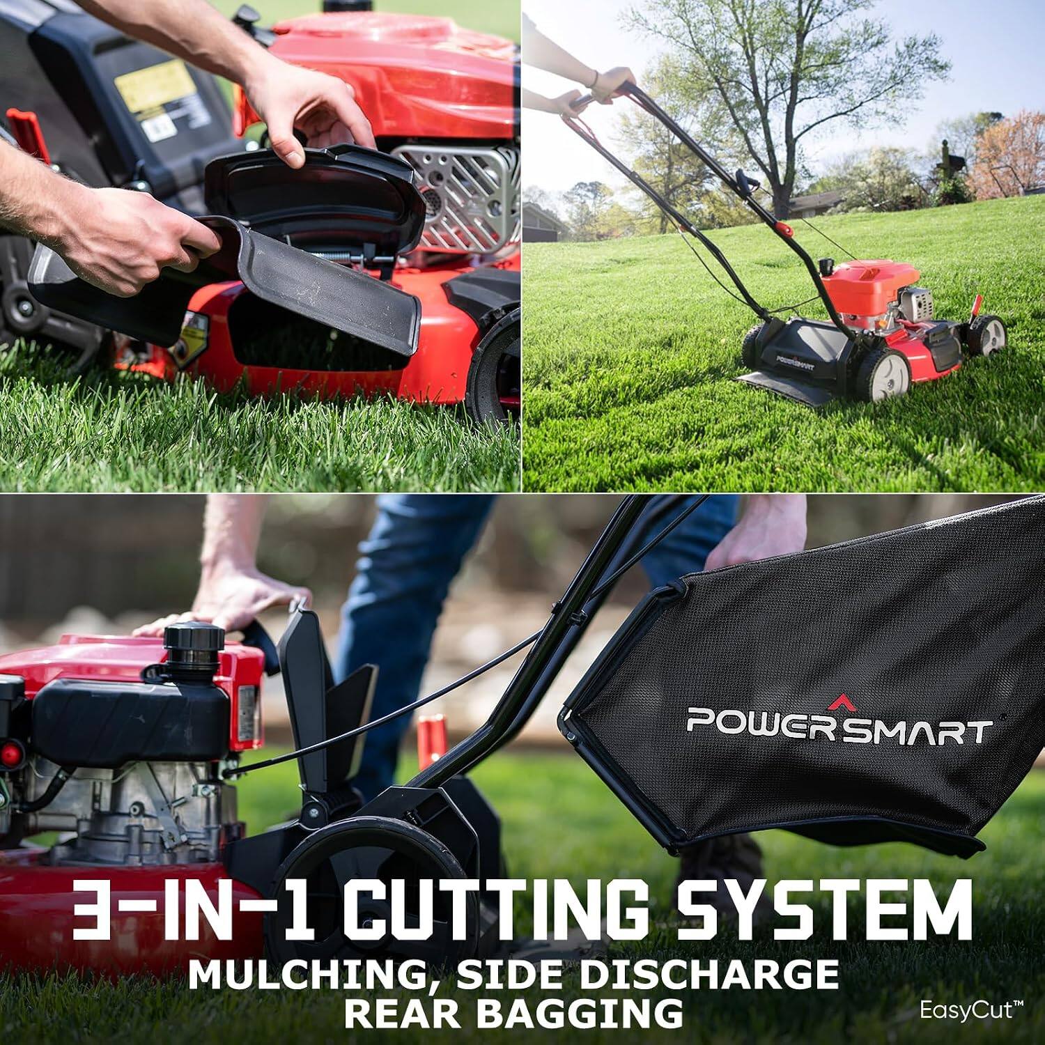 POWERSMART  
3-IN-1 CUTTING SYSTEM  
MULCHING, SIDE DISCHARGE REAR BAGGING  
EasyCut™