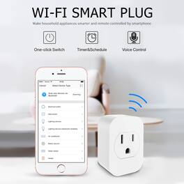 eco4life - Smart Single Wi‑Fi Outlet Plug DPS1101S - White
