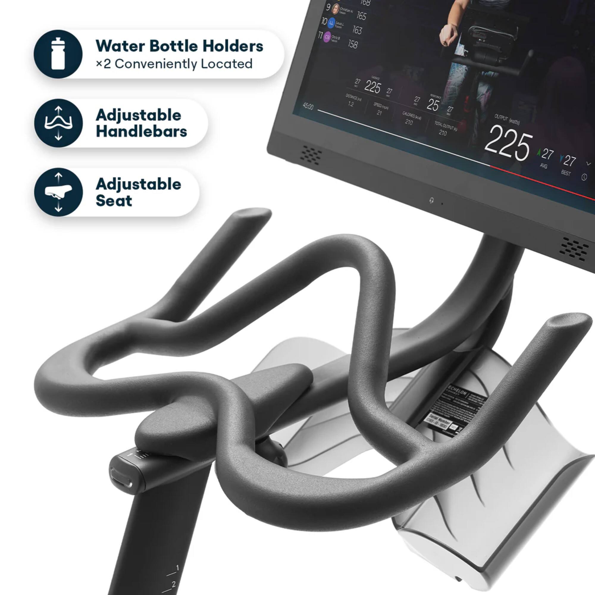 Water Bottle Holders x2 Conveniently Located  
Adjustable Handlebars  
Adjustable Seat