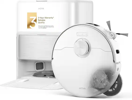 MOVA 3-Year Warranty* Reliable 3 "Faase Quality may for warranty Nor efer De applicable N detals The MOUA Some ufficial models website a pam ULTRA NUGATION MOVA
MOVA
3-Year Warranty*
Reliable Quality
*Please refer to the MOVA official website for warranty details. Some models & parts may not be applicable.