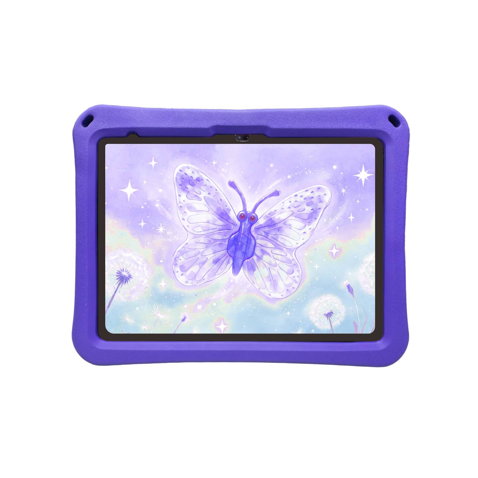 Back. UUCOVER - Butterfly Case for iPad (A16) 11-inch 2025/iPad 10th Gen 10.9" 2022,Shockproof EVA Kids Case 360° Rotating Stand Cover - Purple.