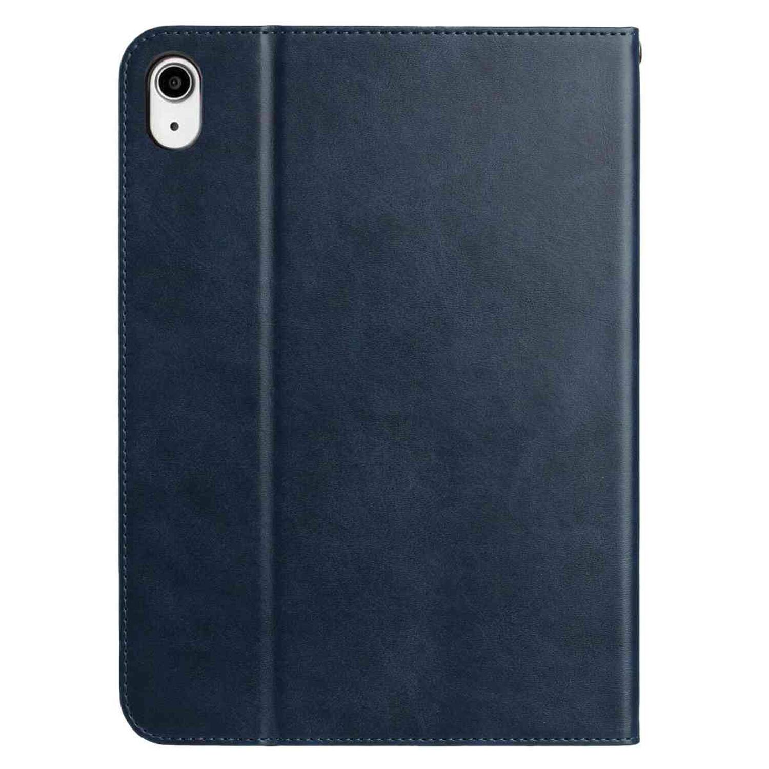 Angle. Dteck - Retro PU Leather Folio Case for Apple iPad mini (A17 Pro) 2024/iPad mini 6th Generation 8.3" 2021,Shockproof Flip Cover - Darkblue.