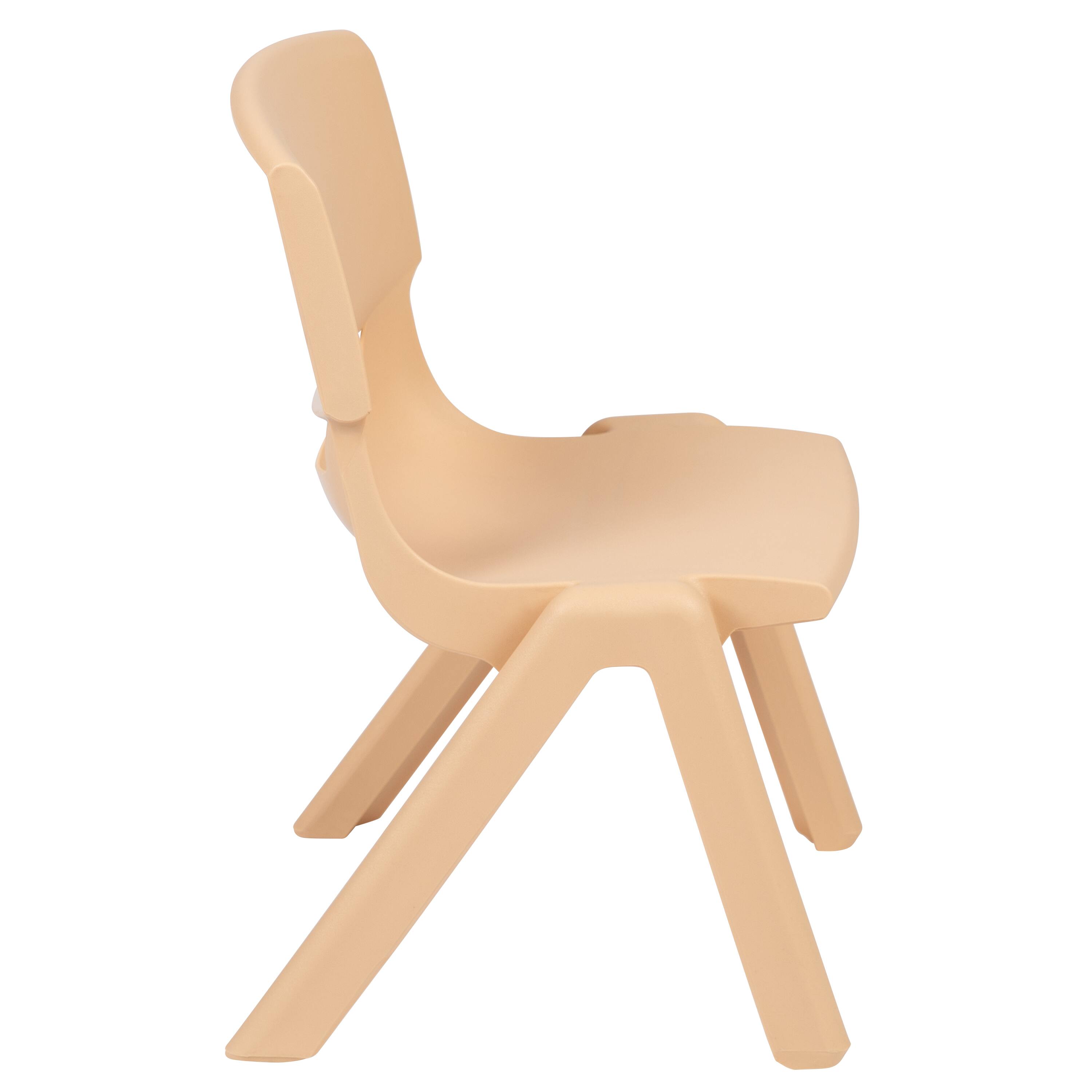 Alt View 9. Emma + Oliver - 10 Pack Plastic Stackable School Chair with 10.5" Seat Height - Natural.