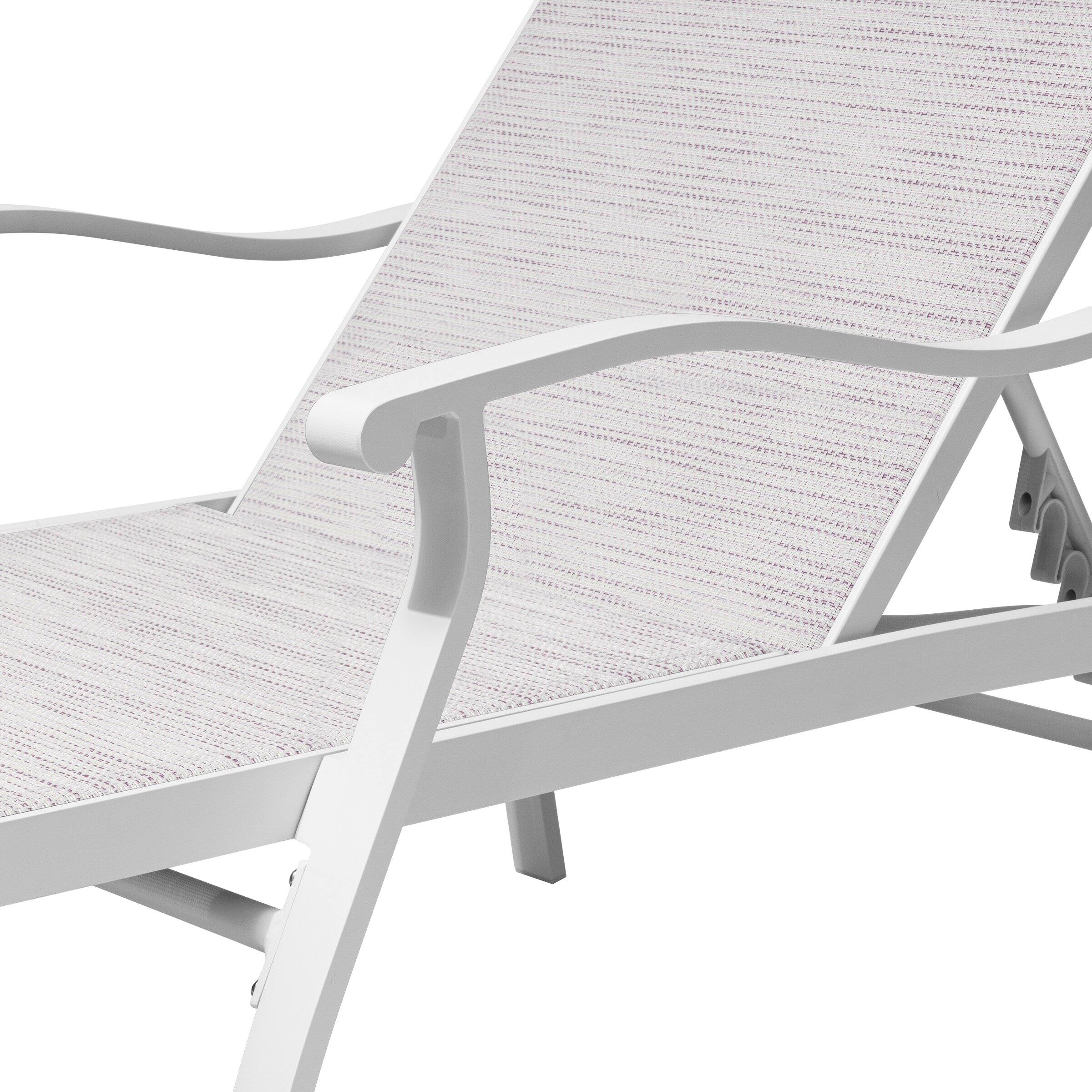 Alt View 1. Crestlive Products - Crestlive Products Outdoor Patio Aluminum Adjustable Chaise Lounge Chairs (Set of 2) with Arms - Multi-color.