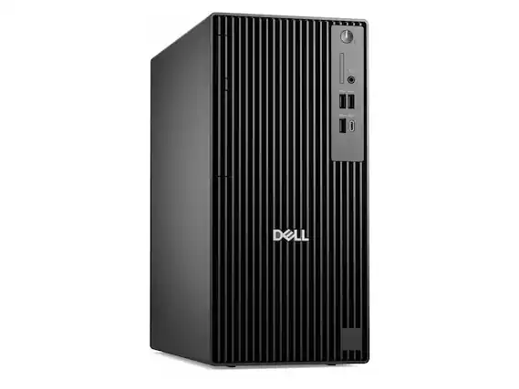 Front. Dell - Dell Pro Tower Plus QBT1250 - Intel Core Ultra 7 265 - 16GB - 512GB SSD - Windows 11 Pro - DVD-Writer - 260W N89FM - Black.