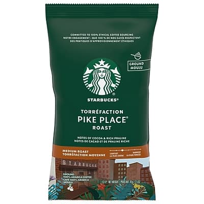 Starbucks - Pike Place Ground Coffee, Medium Roast, 2.5 oz. Portion Packs, 18/Box