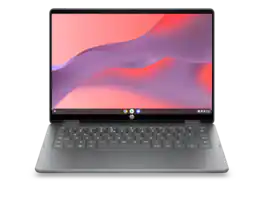 HP - Chromebook Laptop Computer 14" 2K Touch Screen Intel N-series 4 GB memory;128 - Meteor silver