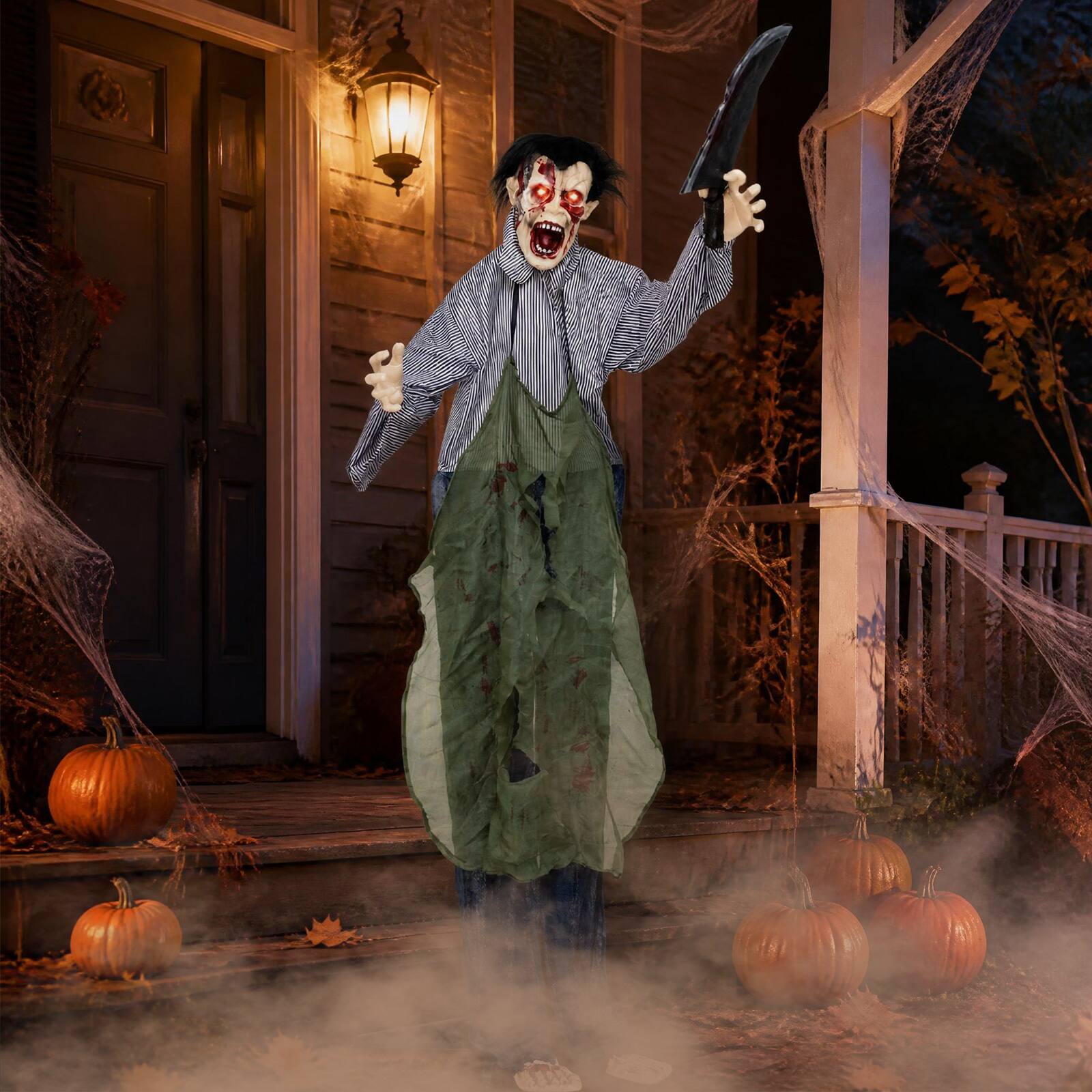 Alt View 4. Costway - Costway Crawling Groundbreaker Prop with Glowing Eyes, Creepy Sound for Yard Lawn - Multicolor.