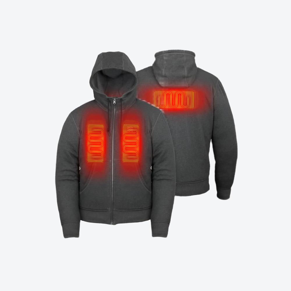 Alt View 1. Mobile Warming - Men's Phase Plus 2.0 Heated Hoodie - Dark Grey.