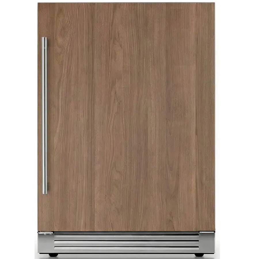 Angle. Ca'Lefort - 24 Inch Panel Ready Beverage Refrigerator, 180 Can 3 color LED Beverage Cooler, Built in (Panels Not Included) - Stainless steel.