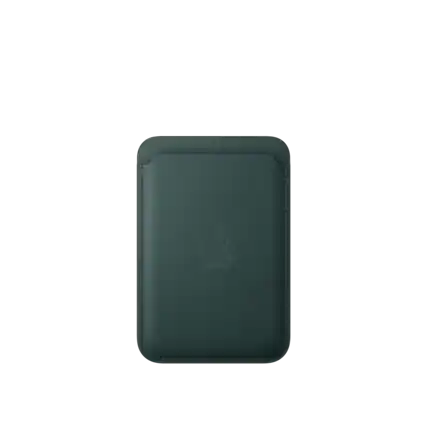 Angle. Apple - iPhone FineWoven Wallet with MagSafe - Dark Green.