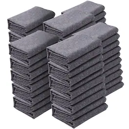 VEVOR - Moving Blankets, 72" x 54", 21 lbs/dz Weight, 24 Packs, Professional Recycled Cotton Packing Blanket, Large Heavy Duty - Gray