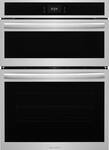 Frigidaire - Gallery 30" Built In Electric Total Convection Combination Wall Oven with Microwave and Stone-Baked Pizza - Stainless Steel