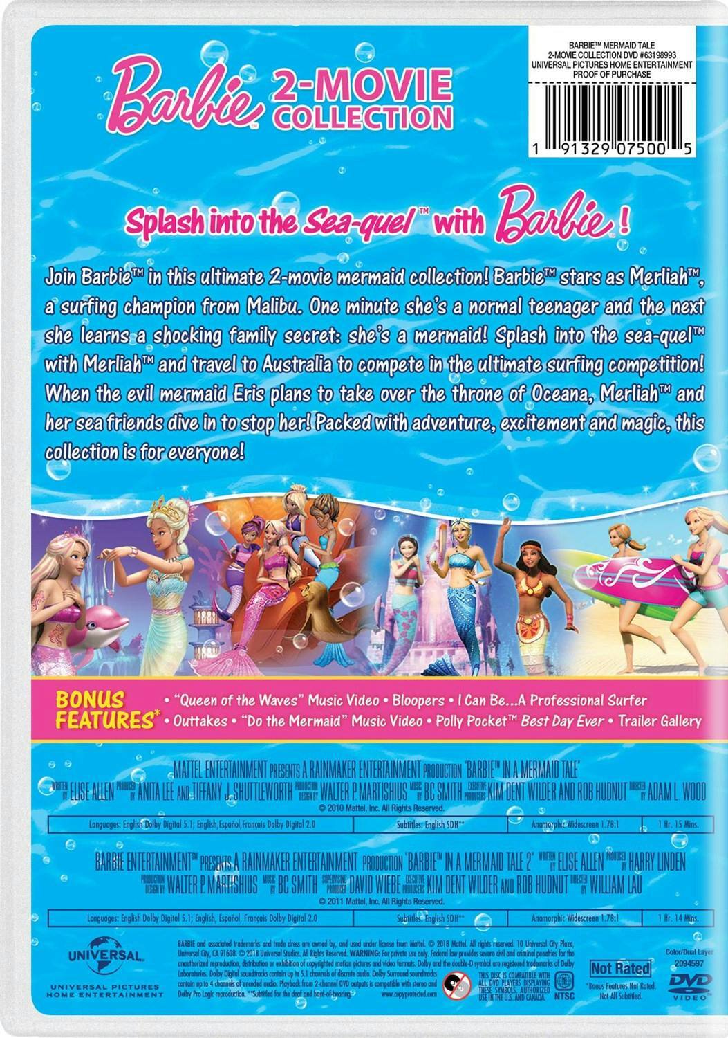 Back. Barbie in a Mermaid Tale/Barbie in a Mermaid Tale 2 (DVD Double Feature) [DVD].