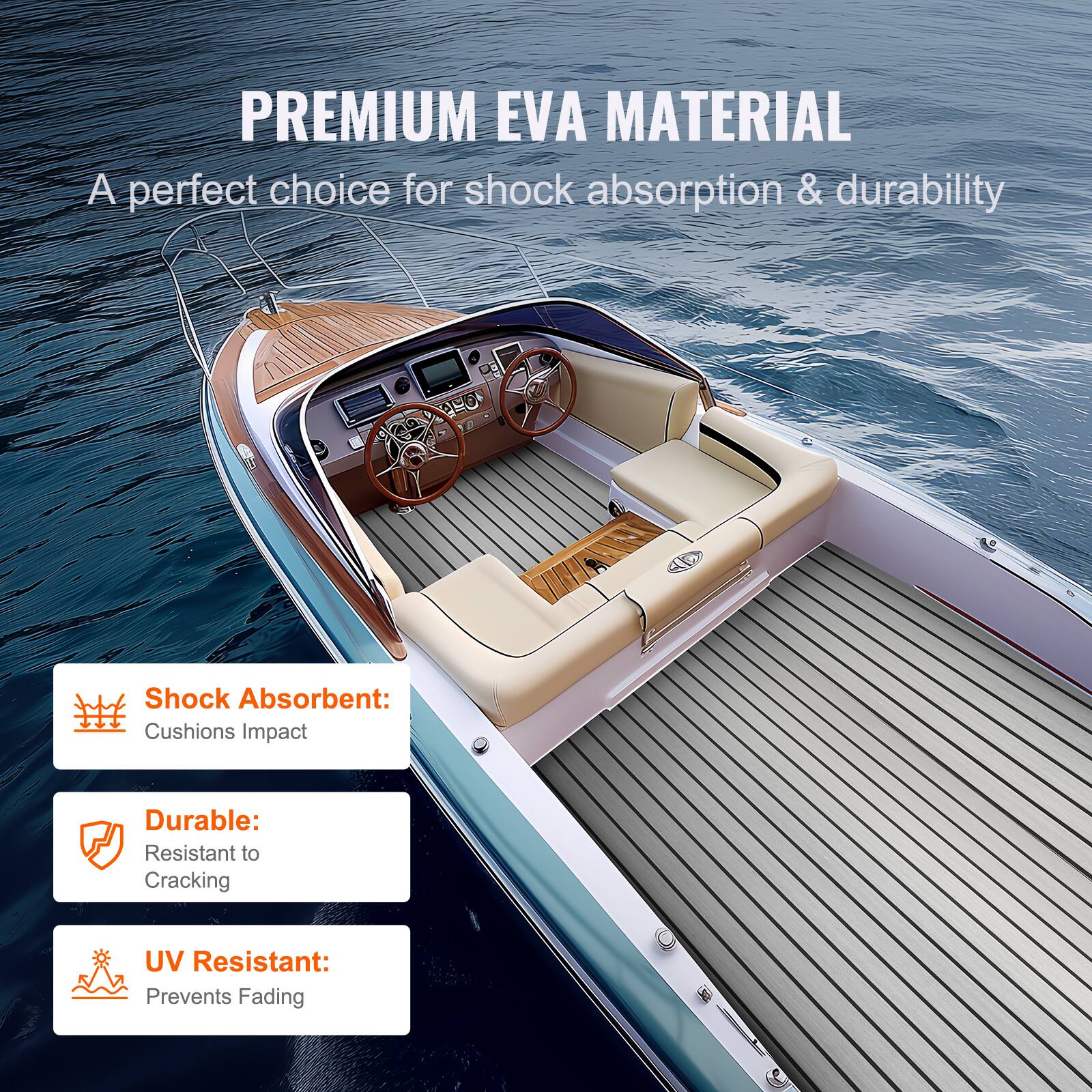 PREMIUM EVA MATERIAL  
A perfect choice for shock absorption & durability  

- Shock Absorbent: Cushions Impact  
- Durable: Resistant to Cracking  
- UV Resistant: Prevents Fading