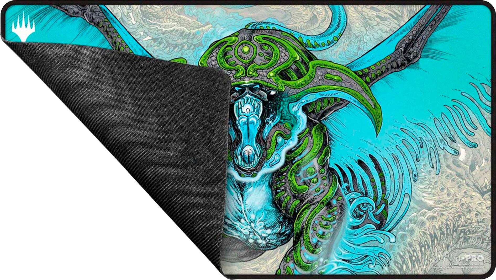 Alt View 2. Ultra PRO - Tarkir Dragonstorm Ureni, the Song Unending Black Stitched Playmat for Magic: The Gathering.