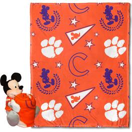 Northwest - Clemson Tigers Mickey Hugger Pillow & Silk Touch Throw Set - Multicolor