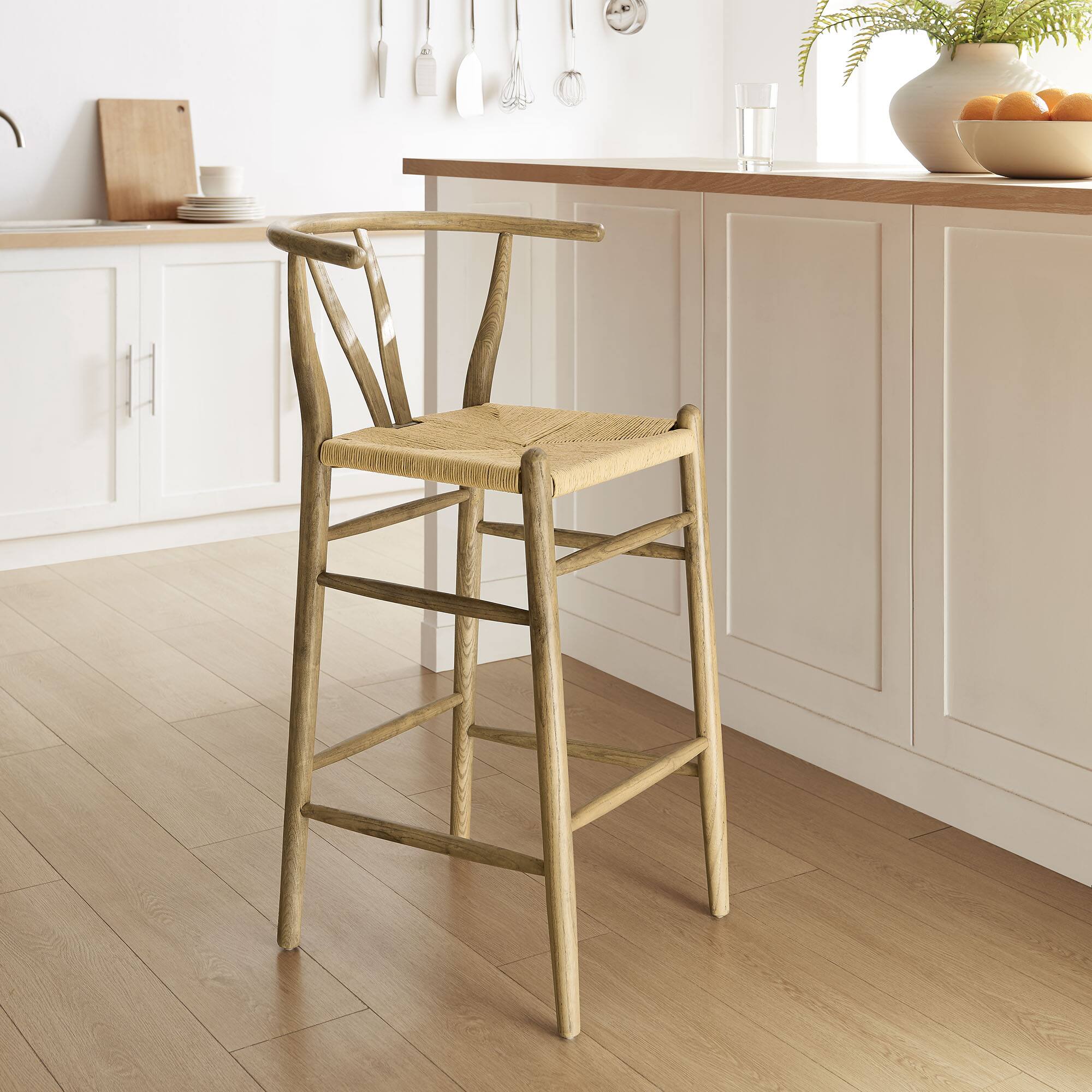 Alt View 5. Modway - Amish Wood Bar Stool - Gray.