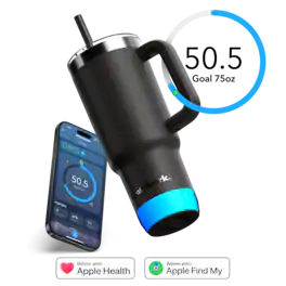 Hidrate - 30 oz HidrateSpark PRO 2 Smart Tumbler - Health & Wellness Tracker - Apple Health - Smart Ring & Watch Compatible - Black