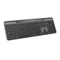 Signature Slim Solar+ K980 Wireless Bluetooth Solar and Artificial Light Powered Keyboard with Customizable Keys