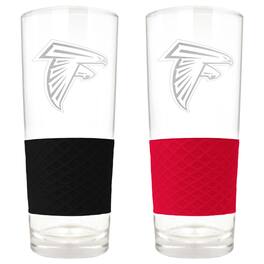 Great American Products - Atlanta Falcons 22oz. Logo Score Pint Glass Two-Piece Set - Multicolor