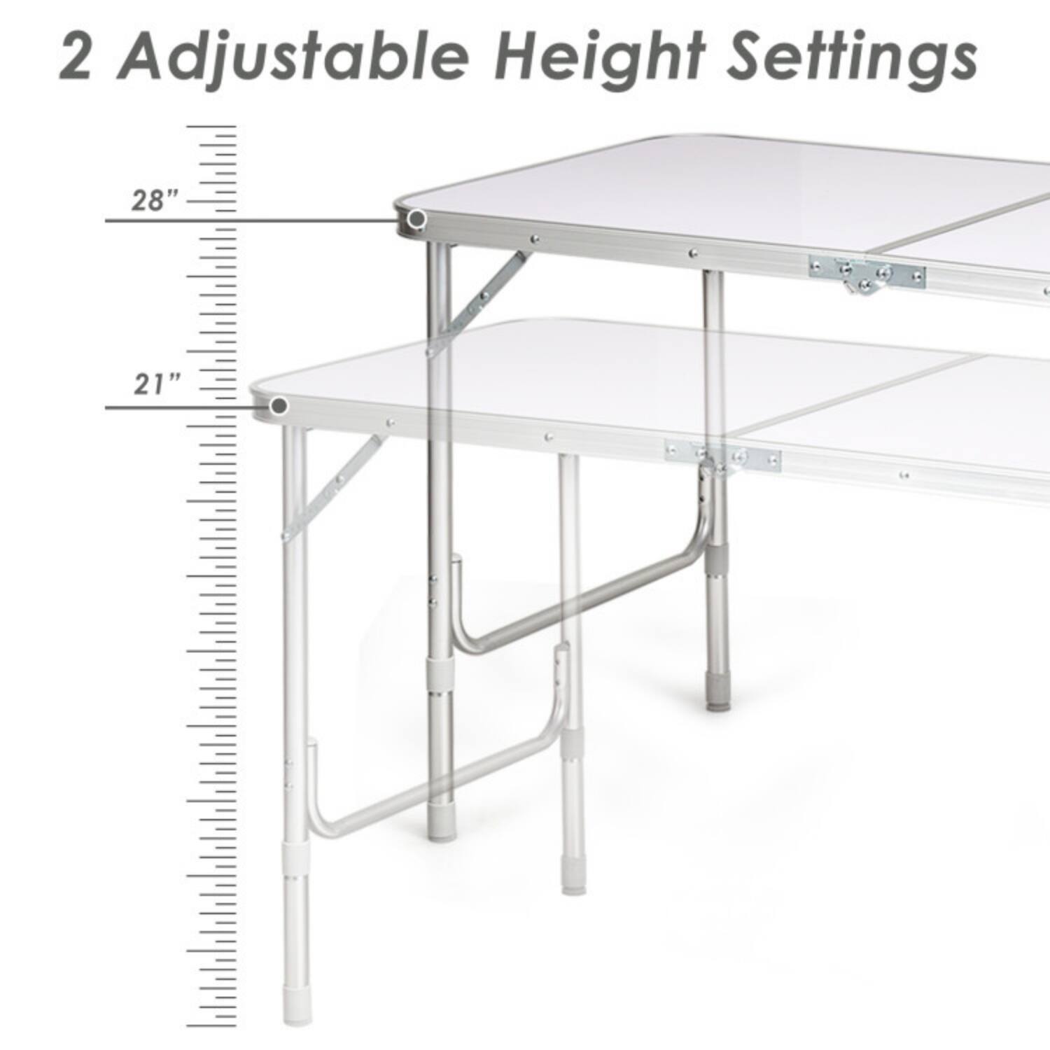 2 Adjustable Height Settings  
28"  
21"