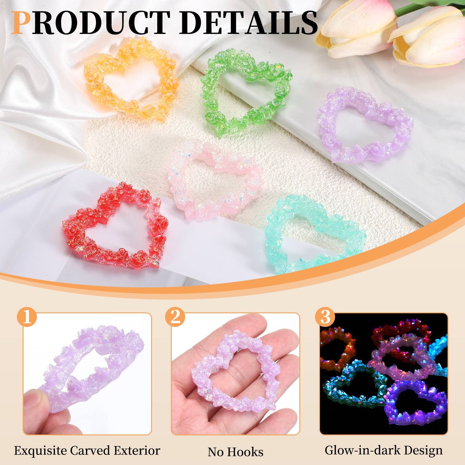 PRODUCT DETAILS

1. Exquisite Carved Exterior
2. No Hooks
3. Glow-in-dark Design