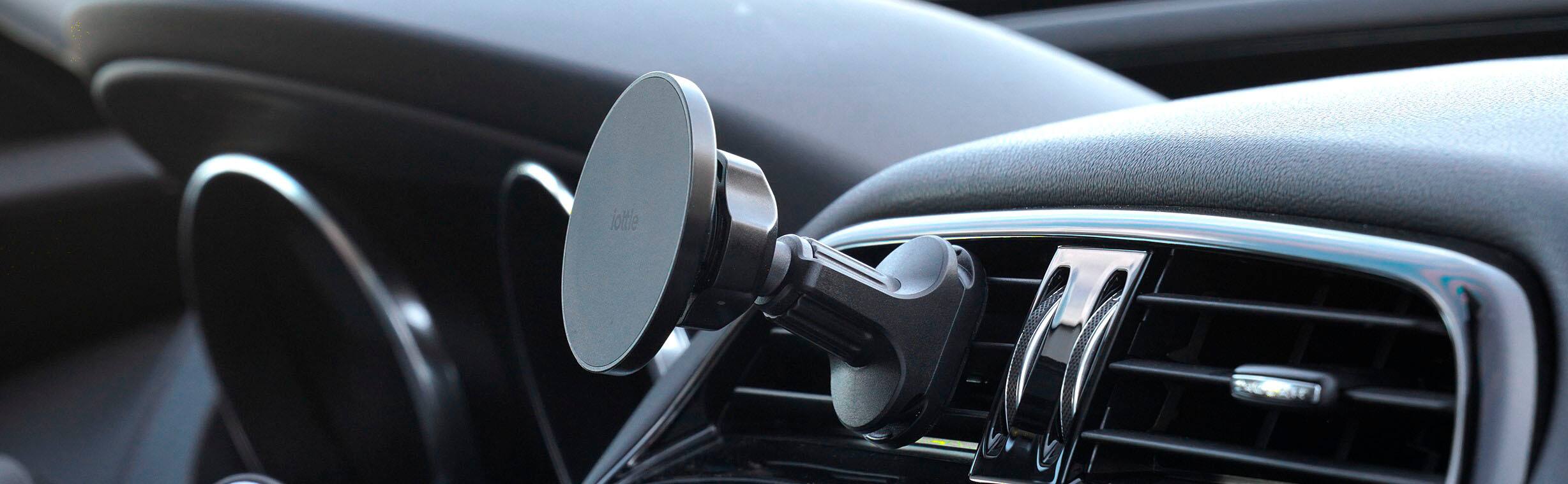 Alt View 4. iOttie - iOttie - iTap 3 MagSafe Compatible Air Vent Car Mount with Magnetic Adapter Ring for Mobile Phones - Carbon Black.