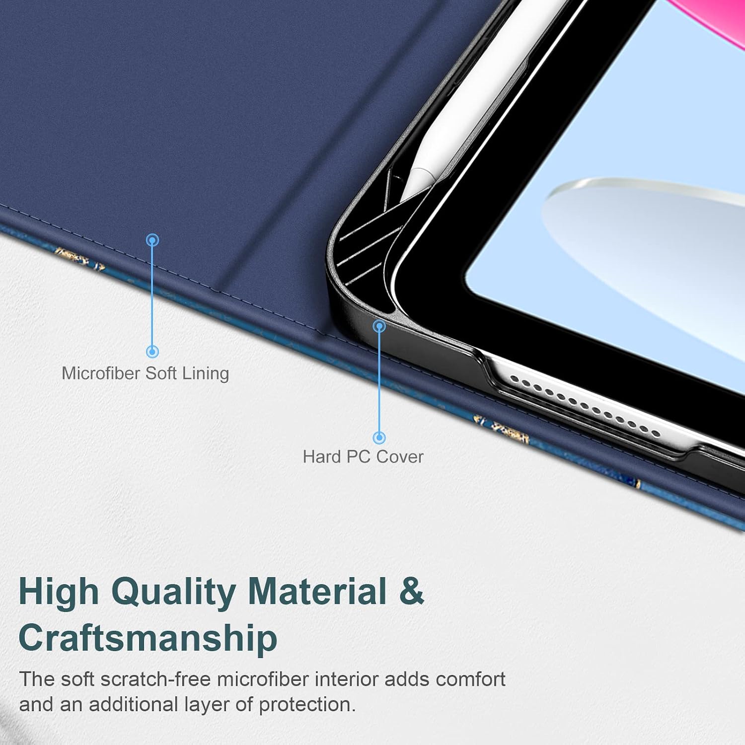 Microfiber Soft Lining  
Hard PC Cover  

High Quality Material & Craftsmanship  
The soft scratch-free microfiber interior adds comfort and an additional layer of protection.