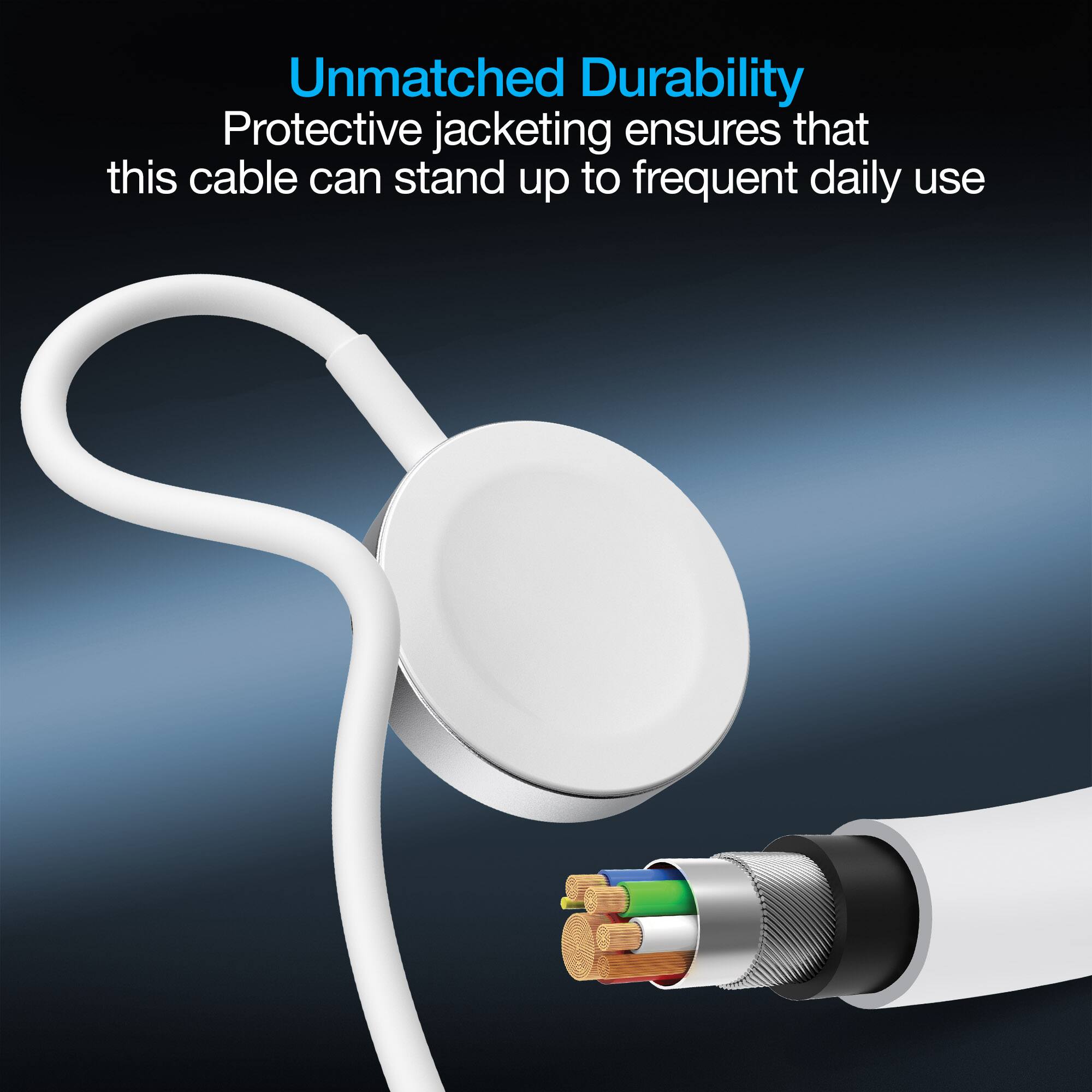 Unmatched Durability  
Protective jacketing ensures that this cable can stand up to frequent daily use