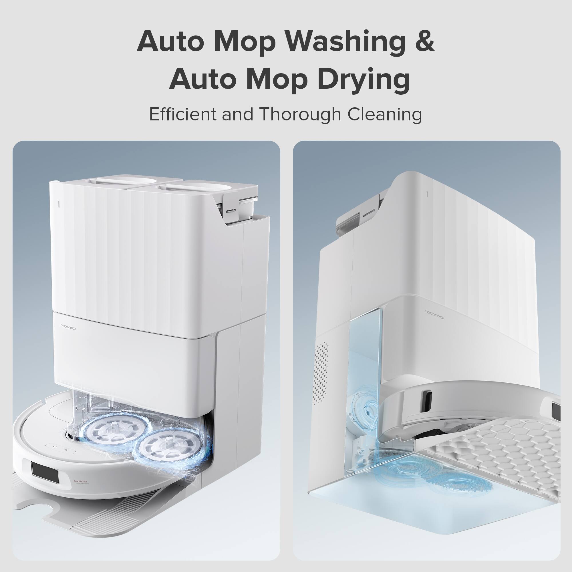 Auto Mop Washing & Auto Mo Drying Efficient and Thorough Cleaning