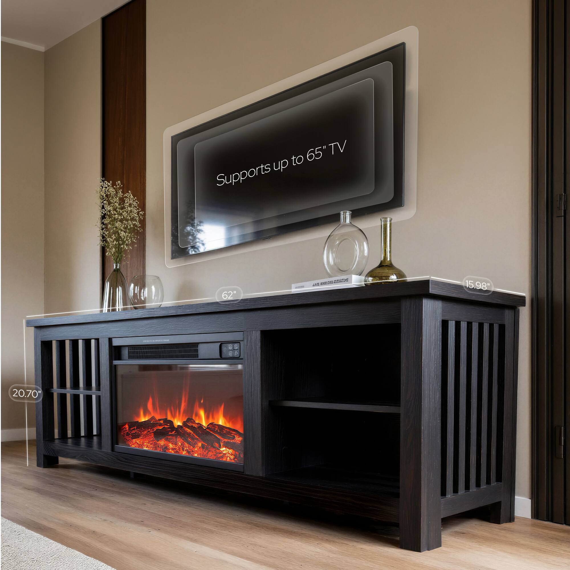 Supports up to 65" TV

62"

15.98*

20.70"
