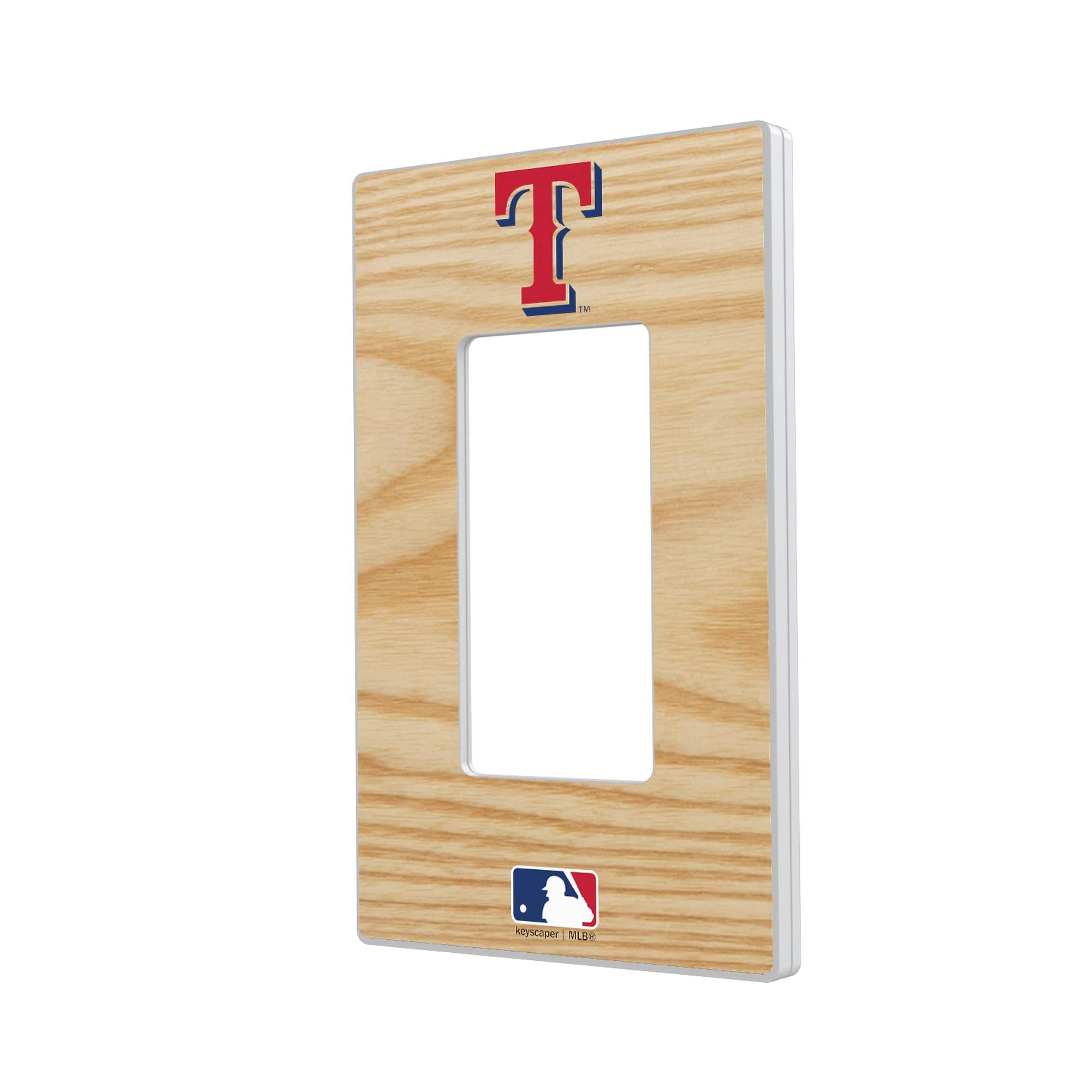 Keyscaper - Texas Rangers Baseball Bat Design Single Rocker Light Switch Plate - Multicolor