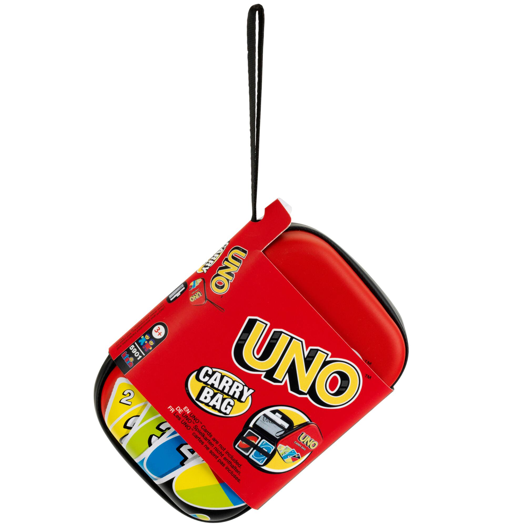 I - 1 E = 5901 2 UNO CARRY BAG FR DE EN Les UNO UNO ENUNO UNO carlos Cards ten are - UNO he mat - - sont nicihn pas included ncluses.