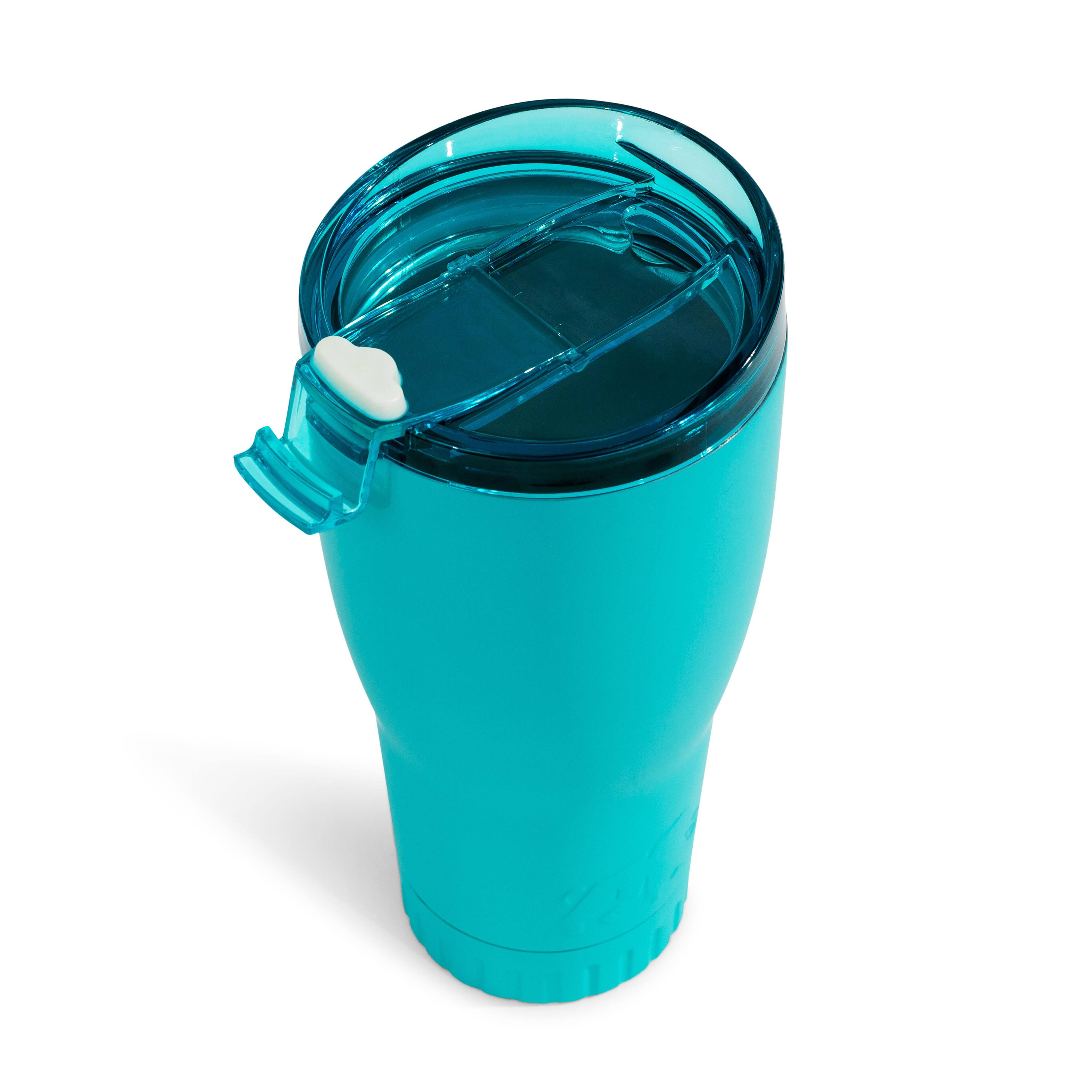 Alt View 10. Silver Buffalo - Matte Teal Stainless Steel Tumbler With Flip Lid | Holds 30 Ounces - Green.